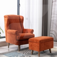 Nina Rust Chair & Footstool