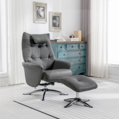 Orson Grey Suede Chair