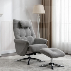 Orson Light Grey Chenille Chair