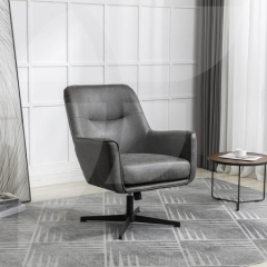 Felicia Charcoal Swivel Chair