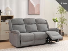 Lexus Grey 3 Seater Sofa