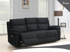 Harrow Black 3 Seater Sofa
