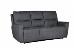 Cyrus Charcoal 3 Seater Electric Recliner Sofa
