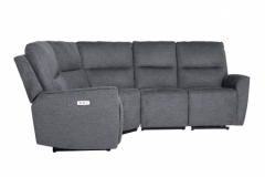 Cyrus Charcoal Electric Recliner Corner Group