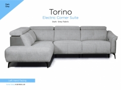 Torino Dark Grey Fusion Corner Sofa