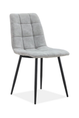Fredrick Silver Grey Suede Dining Chair