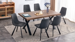 Fredrick Walnut X-Leg Dining Table