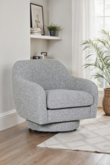 Spencer Grey Swivel Accent Chair