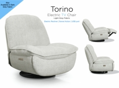 Torino Light Grey Electric Swivel Chair