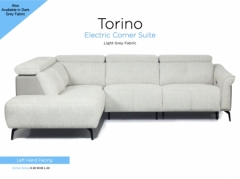 Torino Light Grey Fusion Corner Sofa