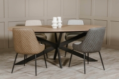 Sadia Oak 1600 Oval Dining Table