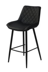 Silvia Black Bar Stool