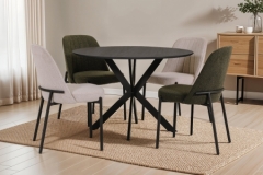 Sadia Smoke Round Dining Table