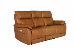 Nerano Tan 3 Seater Static Sofa