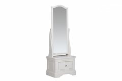 Mabel White Cheval Mirror